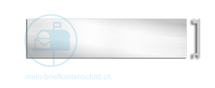 Briefkastenschild Swiss-Box 100 x 25 Alu